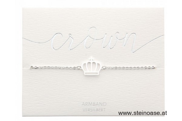 Armband Krone 'versilbert'